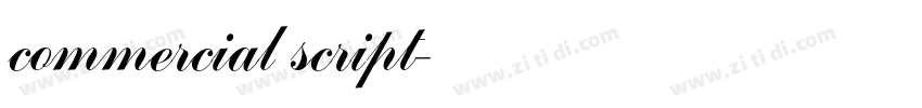 commercial script字体转换
